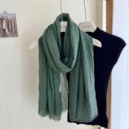 Scarvii - Colorful Pleated Waffle Scarf