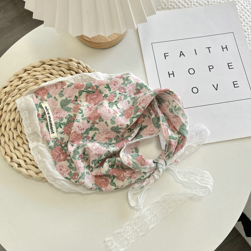 Farmhouse Romantic Floral Headscarf