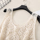 Crosa -  Vintage Crochet Hollow-Out Tank Top