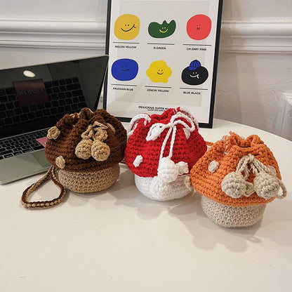 Knitted Mushroom Bag