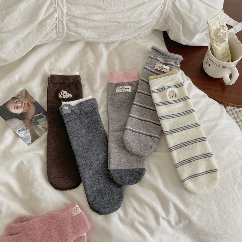 Rufia - Women's Winter Ribbed Cuff Socks