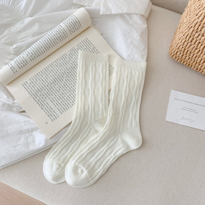 Rufia - Classic Cable Knit Crew Socks