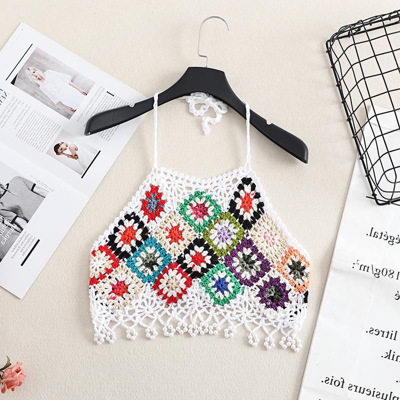 Bohemian Style Crochet Knit Crop Top