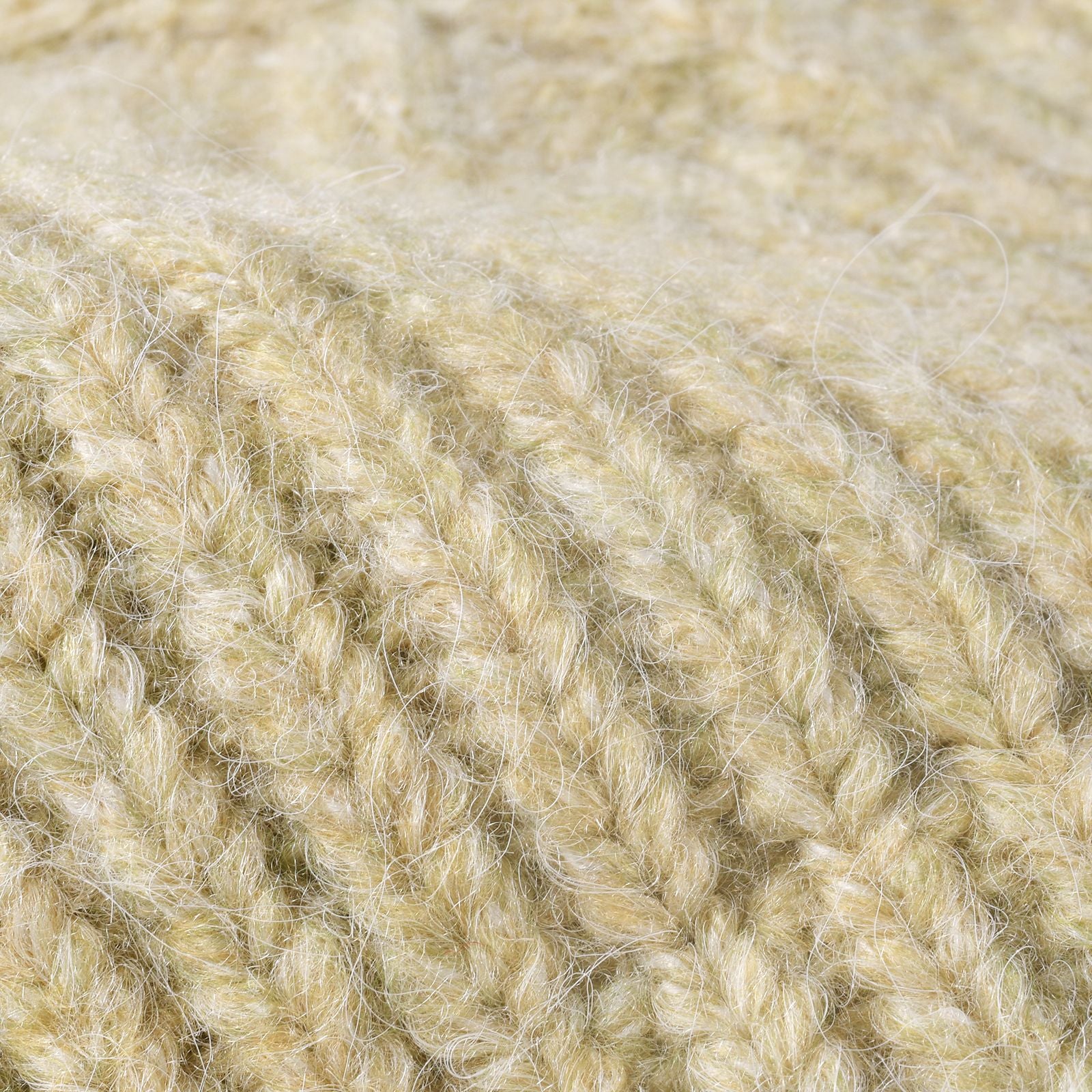 Red cable-knit cuffed beanie product view