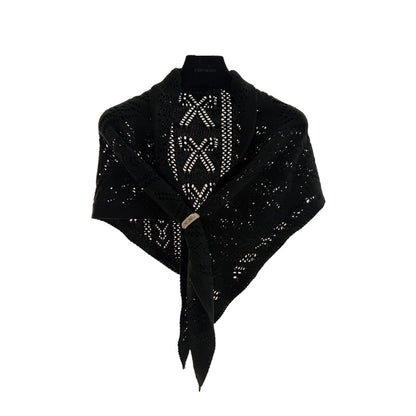 Scarvii - Bow-Like Geometric Openwork Knit Scarf