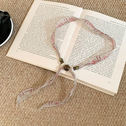 Scarvii Beaded Vintage Retro Spring Lightweight Neck Scarf product image