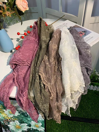 Scarvii - Embroidered Lace Shawl Scarf