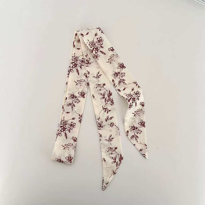 Scarvii Vintage Floral Pattern Skinny Scarf