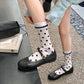 Rufia - Adorable White Rolled Edge Sheer Socks