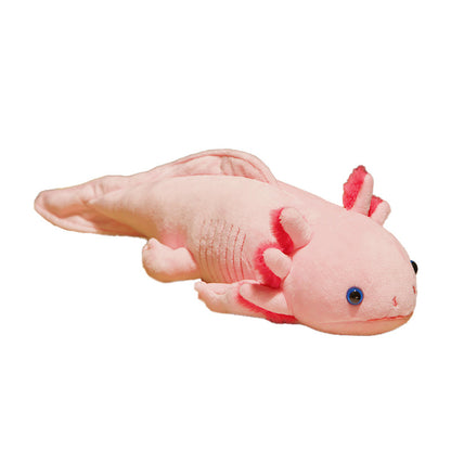 Kawai Axolotl Plush Toy color options including PINK, BLUE, YELLOW