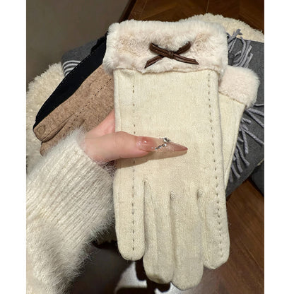 Product image for Gloving - Bow Accent Gloves (Ivory)
