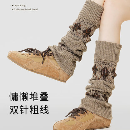 羊毛袜套堆堆袜秋冬季保暖显瘦y2k小腿袜子女款加厚防滑