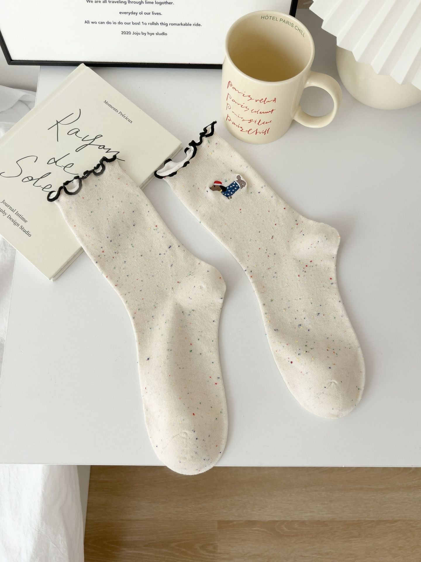 Rufia - Dachshund Lace Trim Crew Socks product image 6