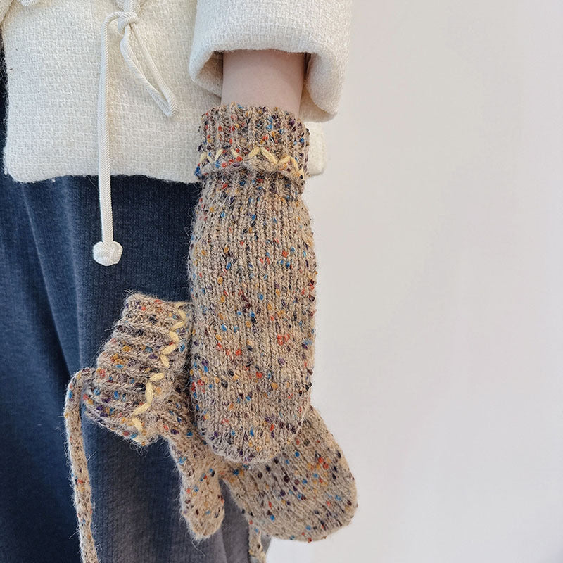 Gloving - Speckled Knit Winter Mittens