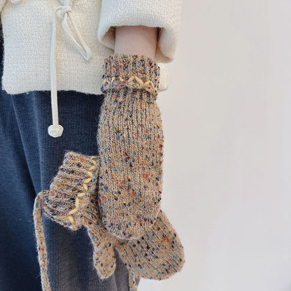 Gloving - Speckled Knit Winter Mittens