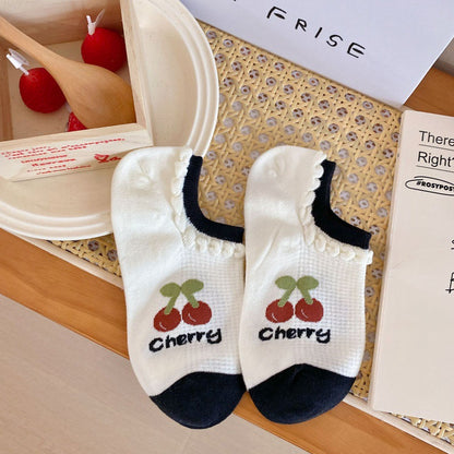 Rufia - Cute Cherry Low Cut Socks