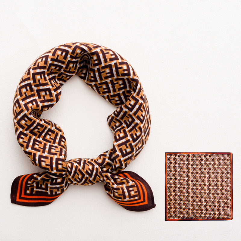 Scarvii - Striped Letter H Square Scarf