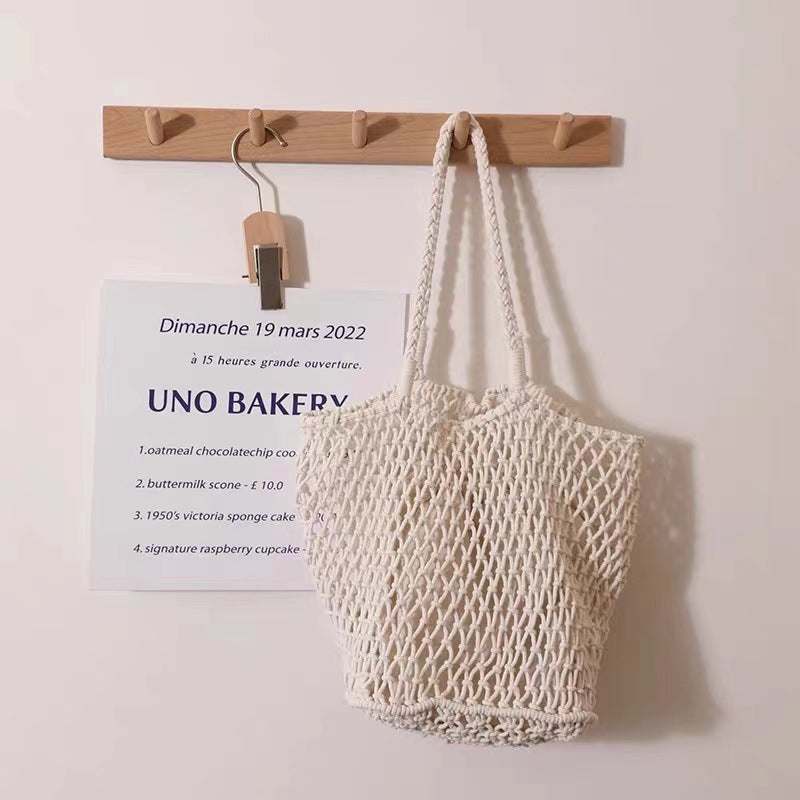 Hand-Crocheted Hollow Shoulder Bag