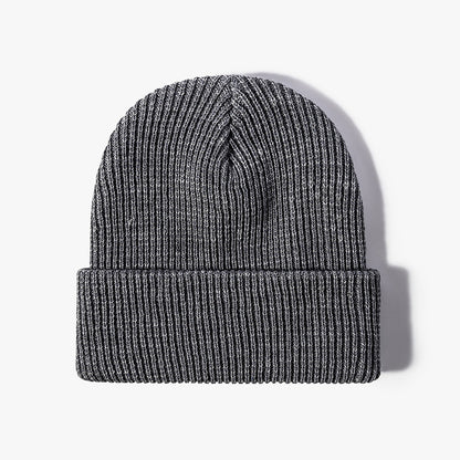 Gray essential ribbed knit beanie