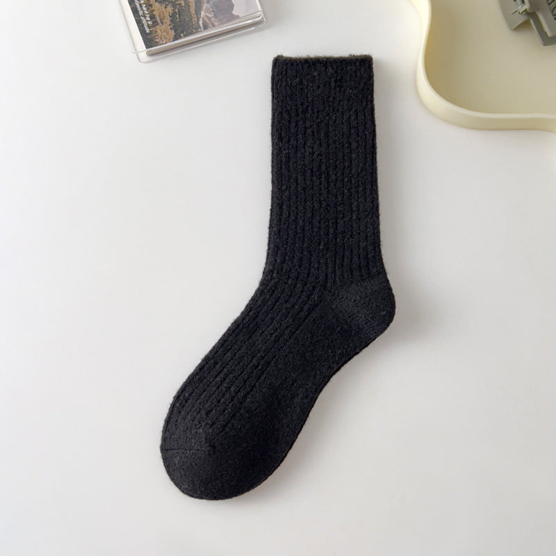 Rufia - Thickened Solid Color Wool Blend Socks