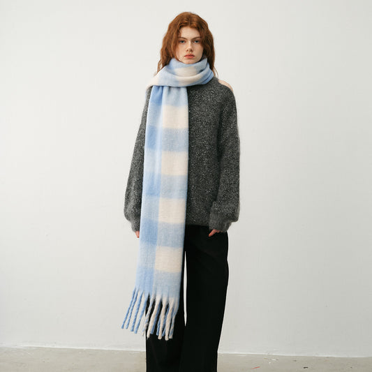 Scarvii - Marshmallow Plaid Scarf for Women