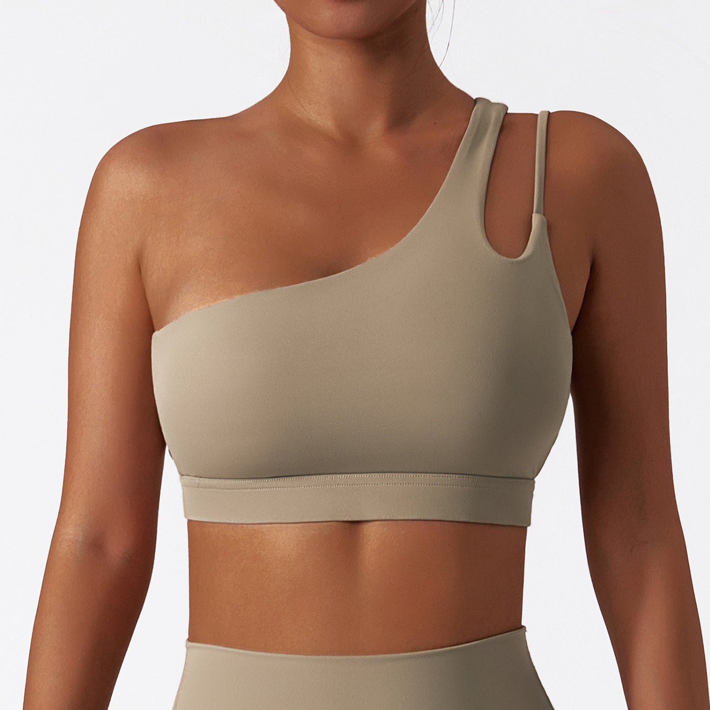 Stepo - Women's Asymmetrical One-Shoulder Yoga Sports Bra