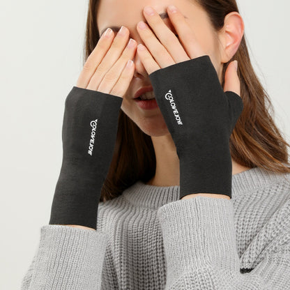 Gloving Spring Half Palm Gloves color options including Pink, Black, Coffee