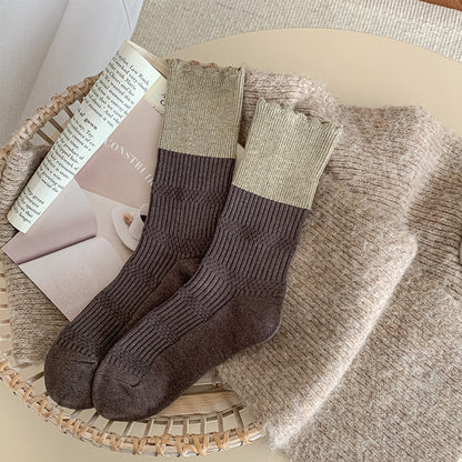 Rufia - Textured Ribbed Crew Socks