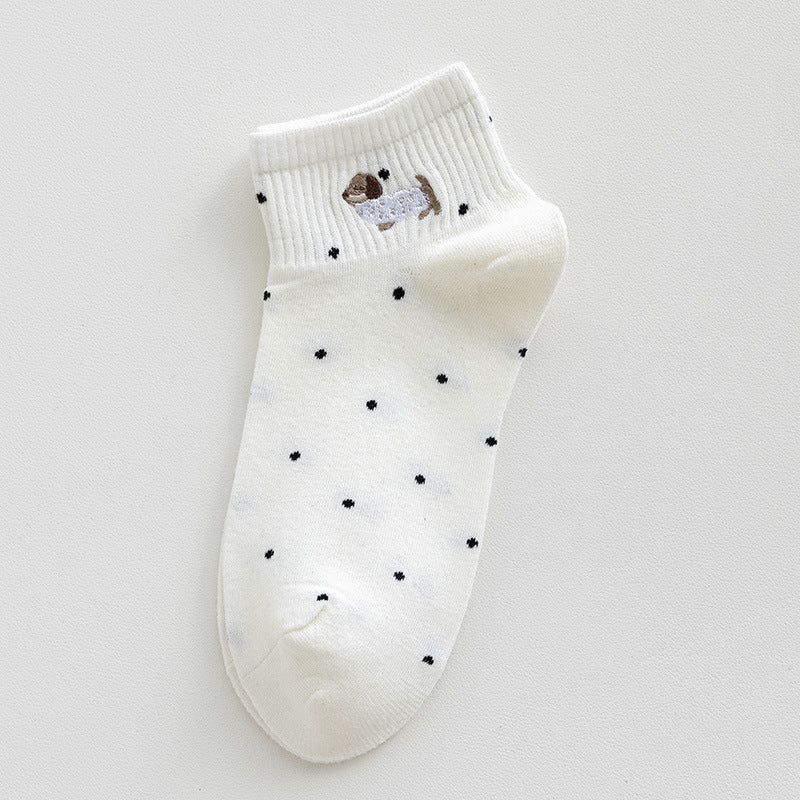 Rufia - Tiny Puppy Dot Pattern Ankle Socks product image 12