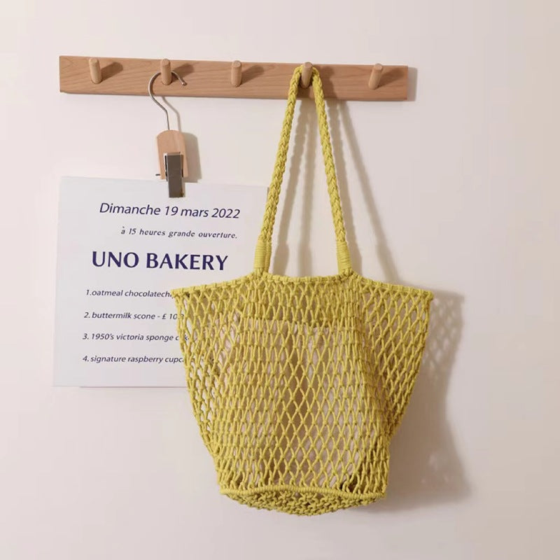 Hand-Crocheted Hollow Shoulder Bag