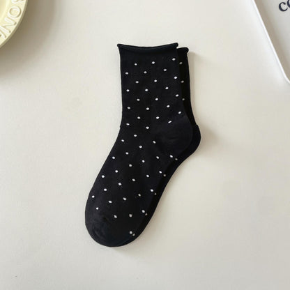 Rufia - Japanese Polka Dot Mid-Calf Socks