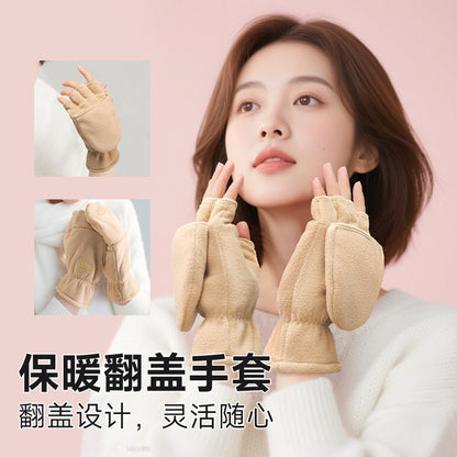 防风保暖摇粒绒手套加厚学生户外写生摄影触屏跨境防寒手套女秋冬
