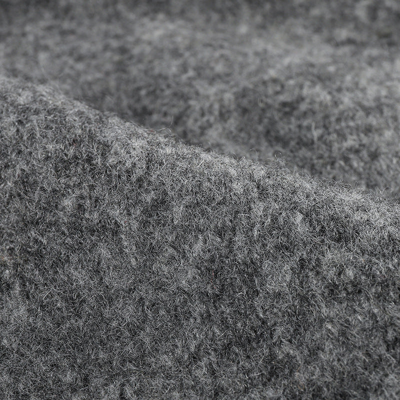 White brushed wool brimless knit beanie product view
