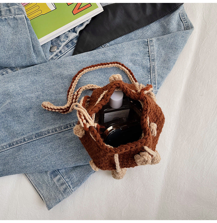 Hand-Knitted Mushroom Bag