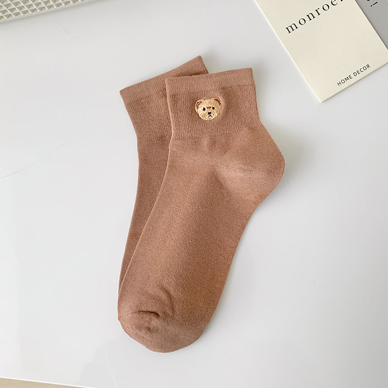 Rufia - Tiny Bear Patch Crew Socks
