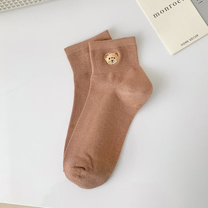 Rufia - Tiny Bear Patch Crew Socks