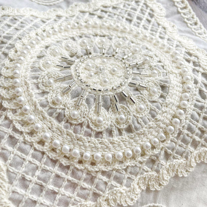 Vintage Flower Crochet Headband