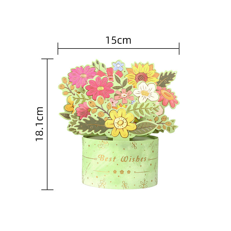 Cardoi- 3D Pop-Up Bouquet Greeting Card