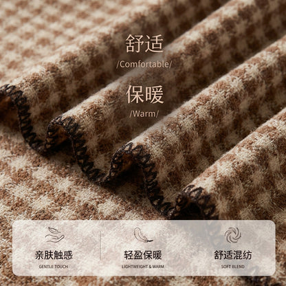 跨境专供｜英伦风春秋包边格子围巾｜舒适保暖｜现货直发支持加工