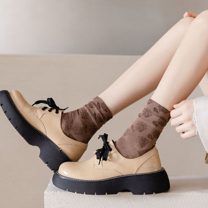 Rufia - Loose Vintage Embroidered Floral Socks