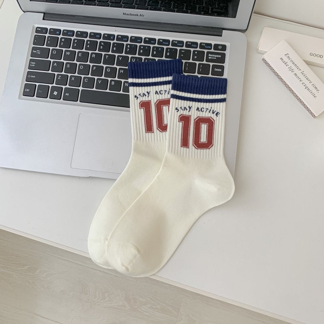 Rufia - College Style Stripe Crew Socks