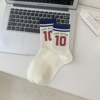 Rufia - College Style Stripe Crew Socks