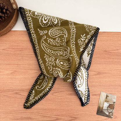 Product image for Scarvii - Paisley Triangle Scarf (Mustard Yellow)