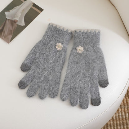 Gloving - Floral Accent Touchscreen Gloves