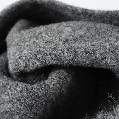 White brushed wool brimless knit beanie product view