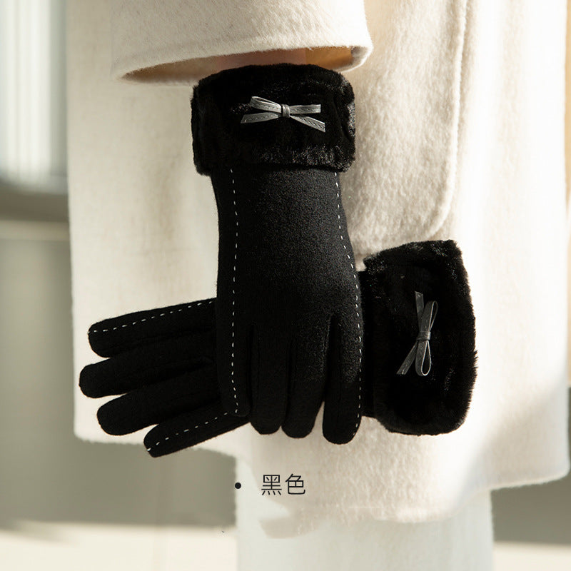 Product image for Gloving - Bow Accent Gloves (Black)