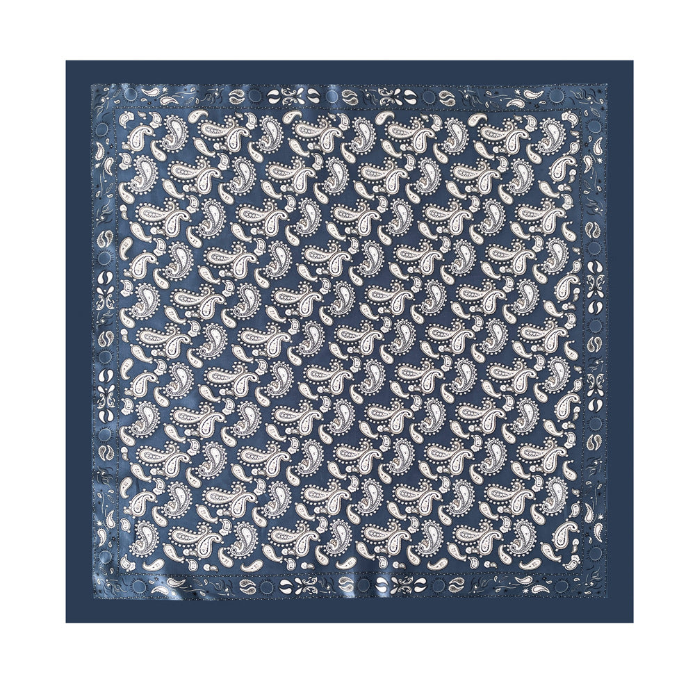 Scarvii - Soft Vintage Paisley Printed Square Scarf