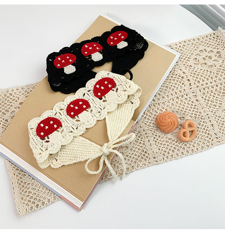 Handmade Crochet Mushroom Hairband