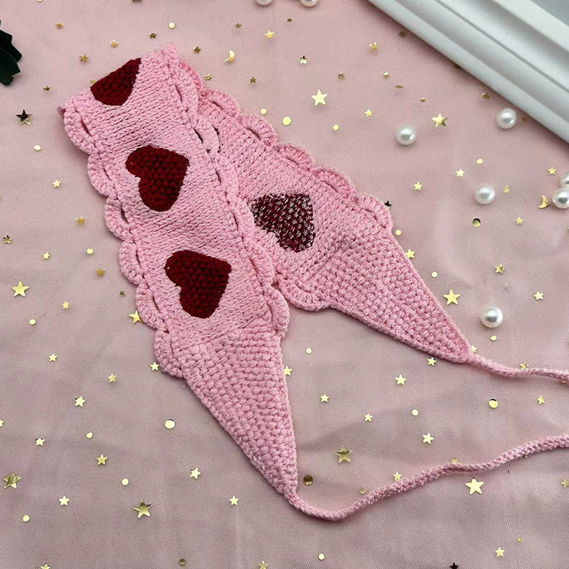 Heart Crochet Headband