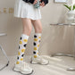 Rufia - Smiley Face and Heart Patterned Knee-High Socks